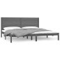 vidaXL Massivholzbett Grau 200x200 cm vidaXL Massivholzbett Grau 200x200 cm