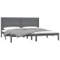 vidaXL Massivholzbett Grau 200x200 cm vidaXL Massivholzbett Grau 200x200 cm