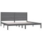 vidaXL Massivholzbett Grau 200x200 cm vidaXL Massivholzbett Grau 200x200 cm