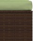 Garten-Mittelsofa mit Kissen Braun Poly Rattan Garten-Mittelsofa mit Kissen Braun Poly Rattan