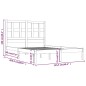 vidaXL Massivholzbett Schwarz Kiefer 120x200 cm vidaXL Massivholzbett Schwarz Kiefer 120x200 cm