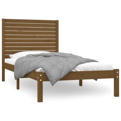 vidaXL Massivholzbett Honigbraun 100x200 cm