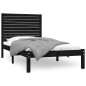 vidaXL Massivholzbett Schwarz 90x200 cm vidaXL Massivholzbett Schwarz 90x200 cm