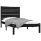 vidaXL Massivholzbett Schwarz 90x200 cm vidaXL Massivholzbett Schwarz 90x200 cm