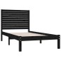 vidaXL Massivholzbett Schwarz 90x200 cm vidaXL Massivholzbett Schwarz 90x200 cm