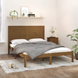 vidaXL Massivholzbett Honigbraun 120x200 cm