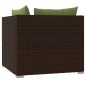 vidaXL 2-Sitzer-Sofa mit Kissen Braun Poly Rattan vidaXL 2-Sitzer-Sofa mit Kissen Braun Poly Rattan