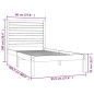 vidaXL Massivholzbett Honigbraun 90x200 cm vidaXL Massivholzbett Honigbraun 90x200 cm
