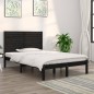 vidaXL Massivholzbett Schwarz 120x190 cm vidaXL Massivholzbett Schwarz 120x190 cm