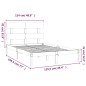 vidaXL Massivholzbett Grau 120x190 cm vidaXL Massivholzbett Grau 120x190 cm
