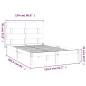 vidaXL Massivholzbett 150x200 cm