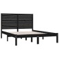 vidaXL Massivholzbett Schwarz 160x200 cm vidaXL Massivholzbett Schwarz 160x200 cm