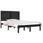 vidaXL Massivholzbett Schwarz 140x190 cm vidaXL Massivholzbett Schwarz 140x190 cm