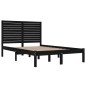 vidaXL Massivholzbett Schwarz 140x190 cm vidaXL Massivholzbett Schwarz 140x190 cm