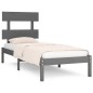 vidaXL Massivholzbett Grau 90x190 cm vidaXL Massivholzbett Grau 90x190 cm