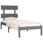 vidaXL Massivholzbett Grau 90x190 cm vidaXL Massivholzbett Grau 90x190 cm