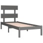 vidaXL Massivholzbett Grau 90x190 cm vidaXL Massivholzbett Grau 90x190 cm