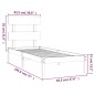 vidaXL Massivholzbett Grau 90x190 cm vidaXL Massivholzbett Grau 90x190 cm