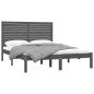 vidaXL Massivholzbett Grau 120x200 cm vidaXL Massivholzbett Grau 120x200 cm