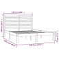 vidaXL Massivholzbett Grau 120x200 cm vidaXL Massivholzbett Grau 120x200 cm