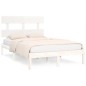vidaXL Massivholzbett Weiß 135x190 cm vidaXL Massivholzbett Weiß 135x190 cm