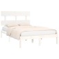 vidaXL Massivholzbett Weiß 135x190 cm vidaXL Massivholzbett Weiß 135x190 cm