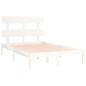 vidaXL Massivholzbett Weiß 135x190 cm vidaXL Massivholzbett Weiß 135x190 cm