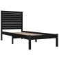 vidaXL Massivholzbett Schwarz 90x190 cm vidaXL Massivholzbett Schwarz 90x190 cm