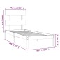 vidaXL Massivholzbett Schwarz 75x190 cm vidaXL Massivholzbett Schwarz 75x190 cm
