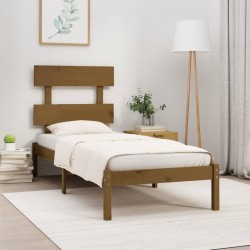 vidaXL Massivholzbett Honigbraun 75x190 cm
