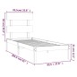 vidaXL Massivholzbett Honigbraun 90x200 cm vidaXL Massivholzbett Honigbraun 90x200 cm