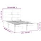 vidaXL Massivholzbett Grau 120x200 cm vidaXL Massivholzbett Grau 120x200 cm