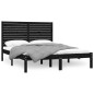 vidaXL Massivholzbett Schwarz 140x200 cm vidaXL Massivholzbett Schwarz 140x200 cm