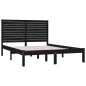 vidaXL Massivholzbett Schwarz 140x200 cm vidaXL Massivholzbett Schwarz 140x200 cm