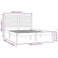 vidaXL Massivholzbett Schwarz 140x200 cm vidaXL Massivholzbett Schwarz 140x200 cm