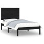 vidaXL Massivholzbett Schwarz 75x190 cm vidaXL Massivholzbett Schwarz 75x190 cm