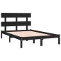 vidaXL Massivholzbett Schwarz 200x200 cm vidaXL Massivholzbett Schwarz 200x200 cm
