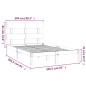 vidaXL Massivholzbett Schwarz 200x200 cm vidaXL Massivholzbett Schwarz 200x200 cm