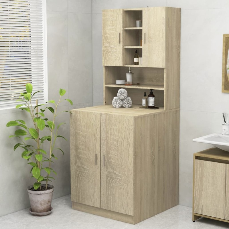 vidaXL Waschmaschinenschrank Sonoma-Eiche vidaXL Waschmaschinenschrank Sonoma-Eiche