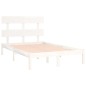 vidaXL Massivholzbett Weiß 140x190 cm vidaXL Massivholzbett Weiß 140x190 cm