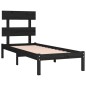 vidaXL Massivholzbett Schwarz 100x200 cm vidaXL Massivholzbett Schwarz 100x200 cm