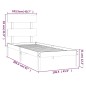 vidaXL Massivholzbett Schwarz 100x200 cm vidaXL Massivholzbett Schwarz 100x200 cm