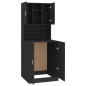 vidaXL Waschmaschinenschrank Schwarz vidaXL Waschmaschinenschrank Schwarz