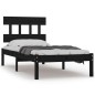 vidaXL Massivholzbett Schwarz 90x190 cm vidaXL Massivholzbett Schwarz 90x190 cm