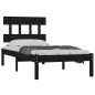 vidaXL Massivholzbett Schwarz 90x190 cm vidaXL Massivholzbett Schwarz 90x190 cm