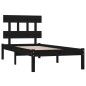 vidaXL Massivholzbett Schwarz 90x190 cm vidaXL Massivholzbett Schwarz 90x190 cm