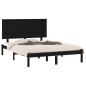 vidaXL Massivholzbett Schwarz 120x190 cm vidaXL Massivholzbett Schwarz 120x190 cm