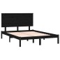 vidaXL Massivholzbett Schwarz 120x190 cm vidaXL Massivholzbett Schwarz 120x190 cm