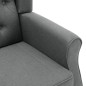 Massagesessel mit Hocker Hellgrau Stoff Massagesessel mit Hocker Hellgrau Stoff