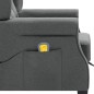 Massagesessel mit Hocker Hellgrau Stoff Massagesessel mit Hocker Hellgrau Stoff